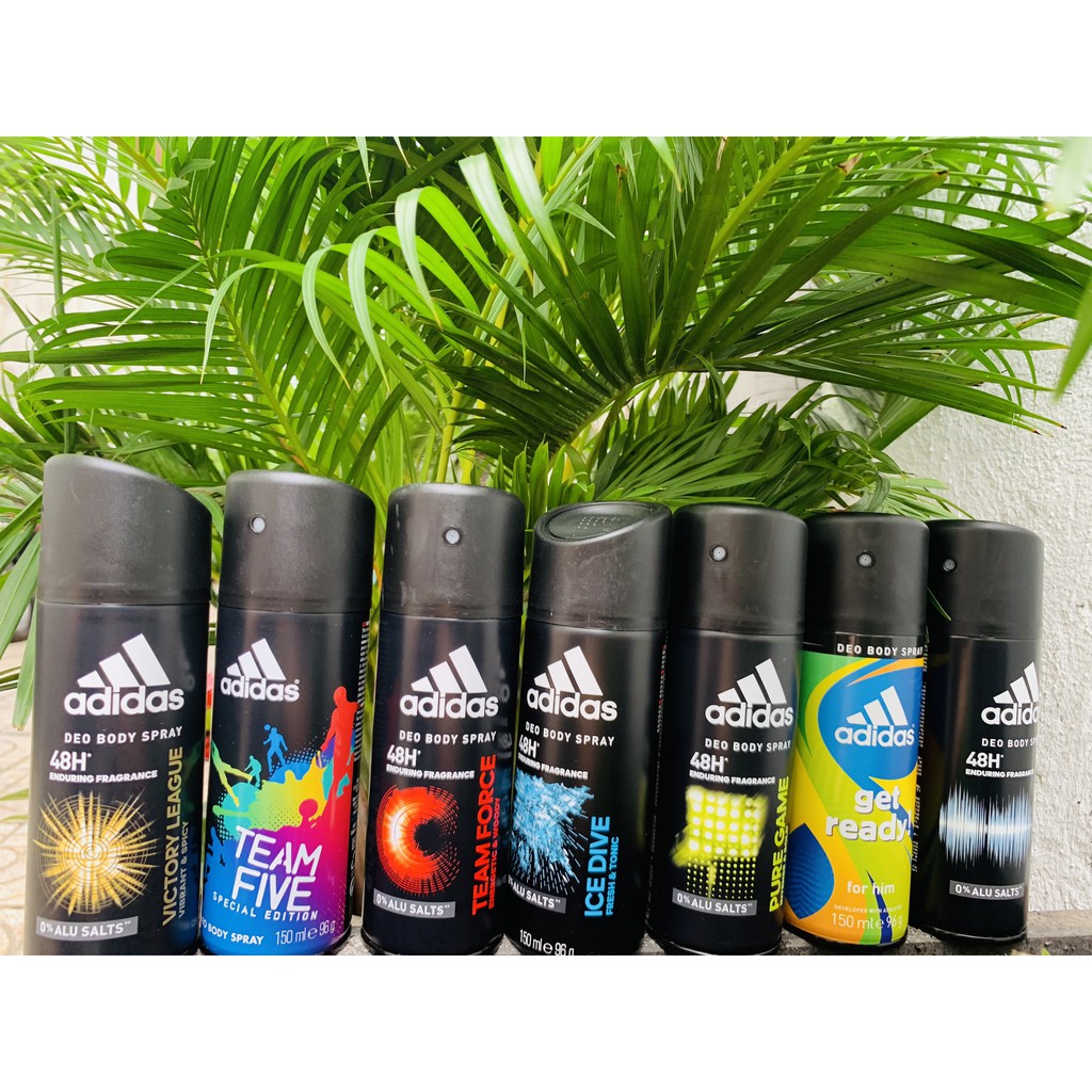 Xịt Ngăn Mùi Nam Adidas Deo Body Spray 150ml Lưu Hương Lâu Thơm Cơ Thể Khử Mùi Hiệu Quả