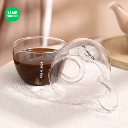 Bộ ấm pha trà và cà phê lLINE FRIENDS bằng gốm sứ chất lượng cao