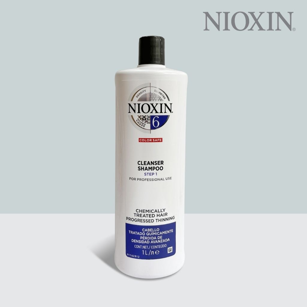 Dầu Gội NIOXIN 6 Cho Tóc Hay Tạo Kiểu, Thưa Mỏng Và Rụng Nhiều Trong Thời Gian Dài Cleanser Chemically Treated Hair 1L