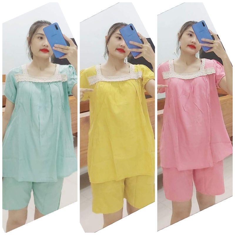 Bộ đồ bầu và sau sinh chất đũi lụa cực mát,áo có khoá dọc tiện cho bé tu ti,quần có chun chỉnh