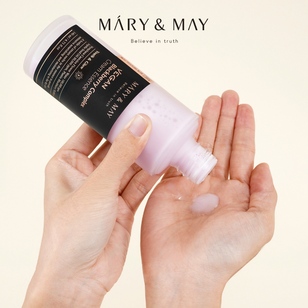 Dưỡng Chất Tăng Cường Độ Ẩm, Chống Lão Hoá Mary&May Vegan Blackberry Complex Cream Essence 140ml