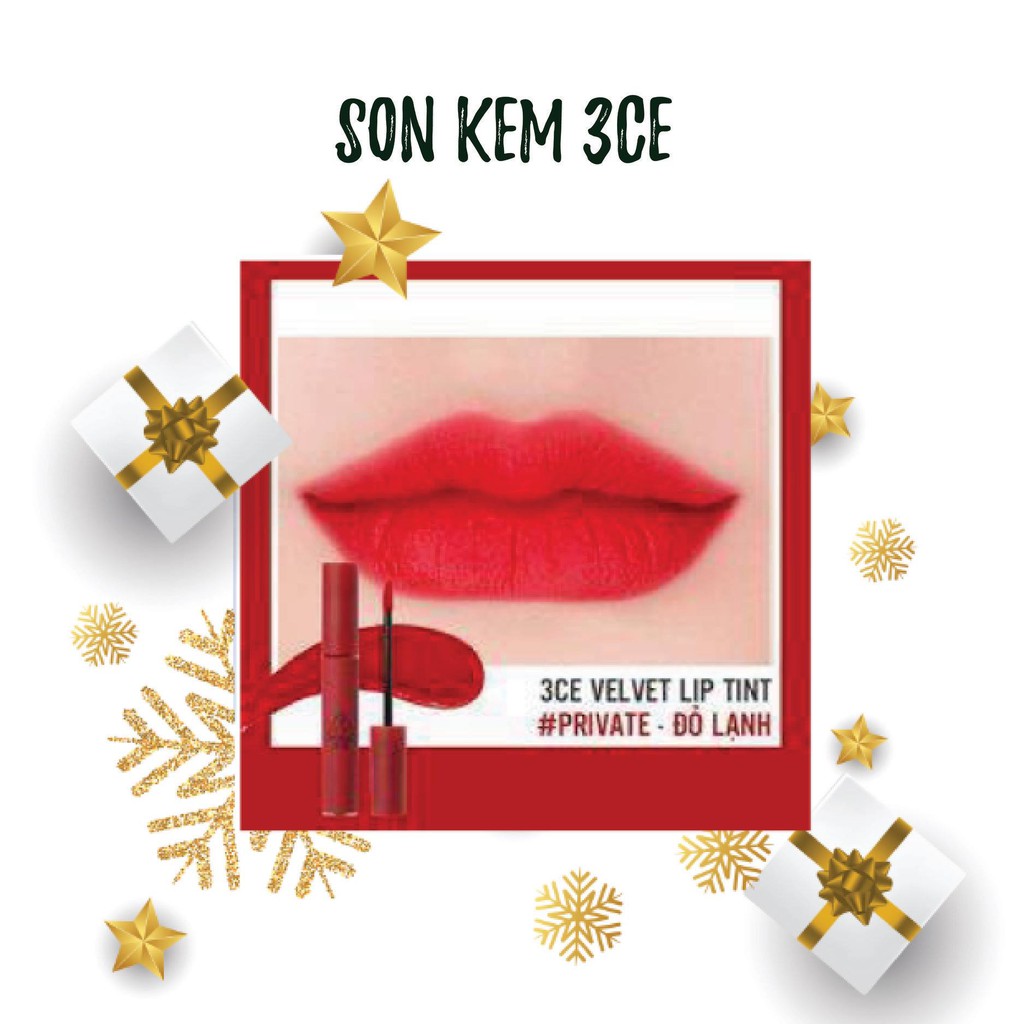 Son Kem 3CE velvet Lip tint và son thỏi 3ce lip color - stylenanda soft lip lacquer - cloud lip tint