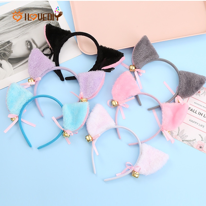 Băng Đô Tai Mèo Co Giãn Dễ Thương Dành Cho Nữ