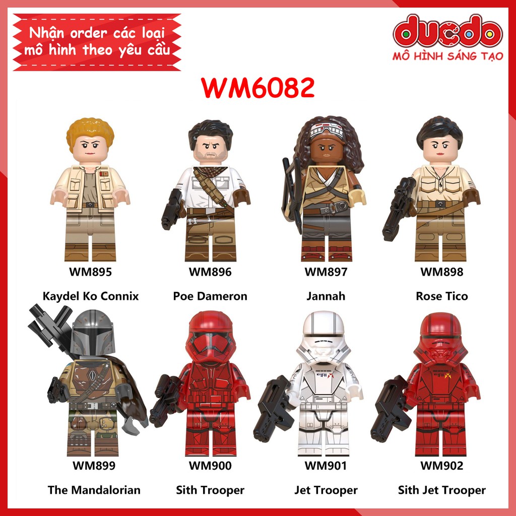 Minifigures các nhân vật trong Star Wars tuyệt đẹp - Đồ chơi Lắp ghép Xếp hình Mini Mô hình WM WM6082