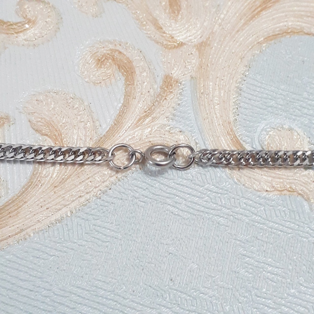 Dây chuyền inox kiểu lặc đôi 3mm trắng sáng đẹp, không đen, không gỉ  - Phù hợp cho cả nam và nữ