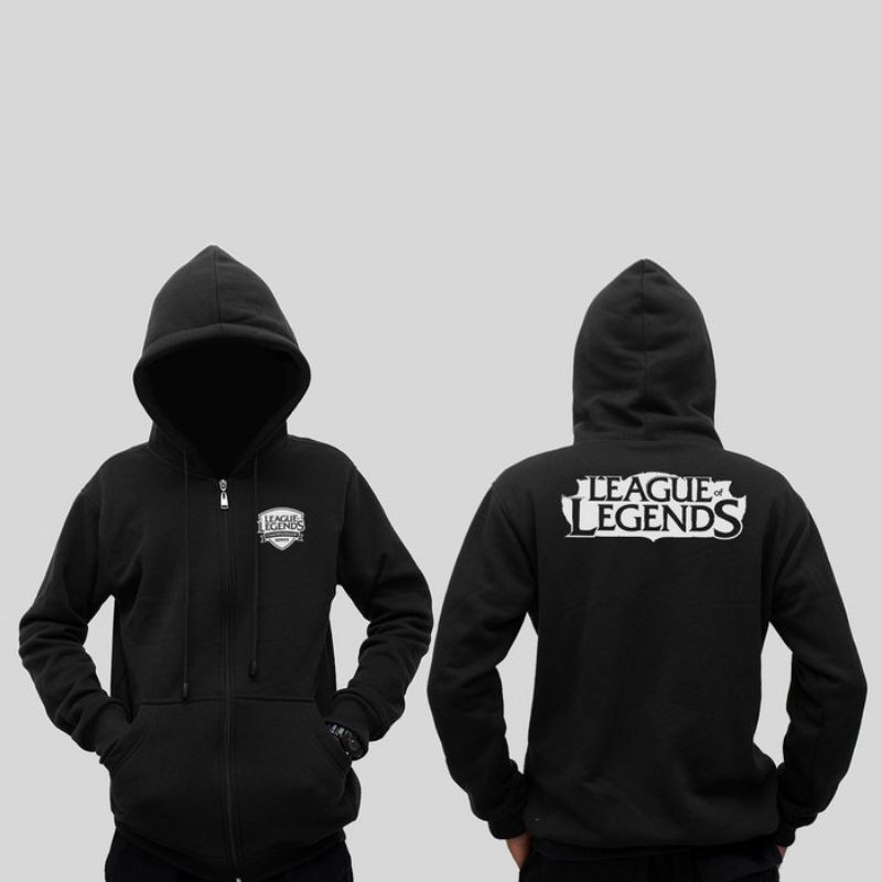 Áo Khoác Hoodie Có Khóa Kéo Họa Tiết Liên Minh Huyền Thoại