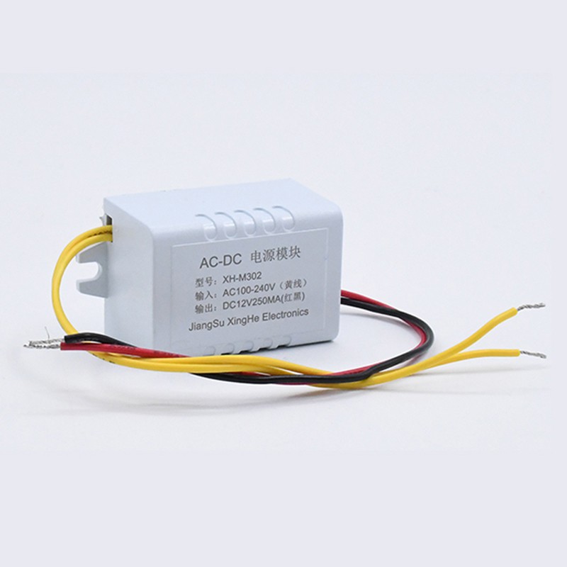 Bộ chuyển đổi nguồn điện AC-DC 12V 250MA Công tắc bộ điều nhiệt Chuyển đổi mô-đun cấp điện 110-220V Đầu ra 12V 3W Bộ chuyển đổi DIY KIT XH-M302 Bộ chuyển đổi nguồn 12V 250MA Mô-đun cấp nguồn chuyển mạch AC 110-220V Đầu ra DC 12V 3W