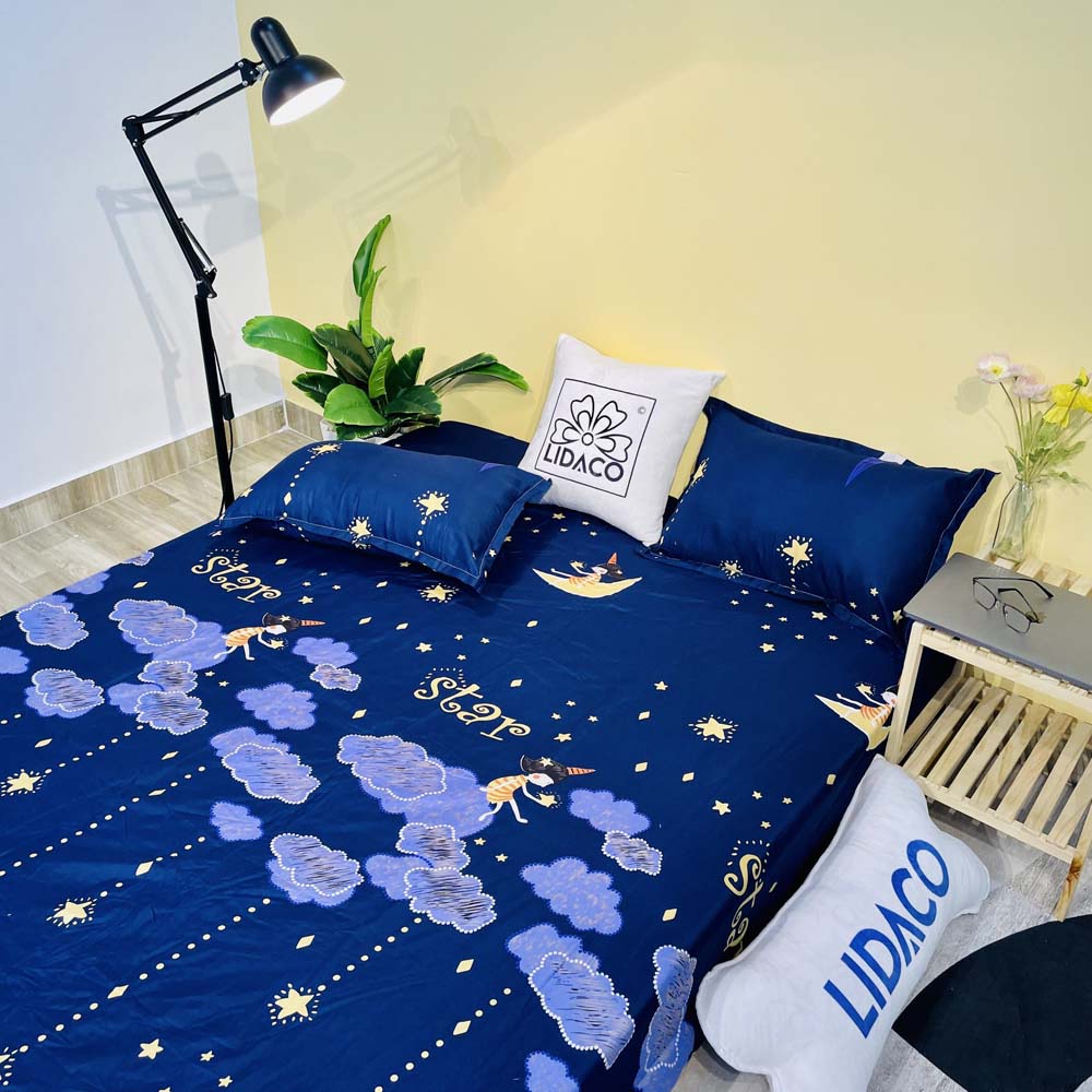 Bộ ga gối poly cotton drap giường và 2 áo gối ( nhiều mẫu lựa chọn ) | BigBuy360 - bigbuy360.vn