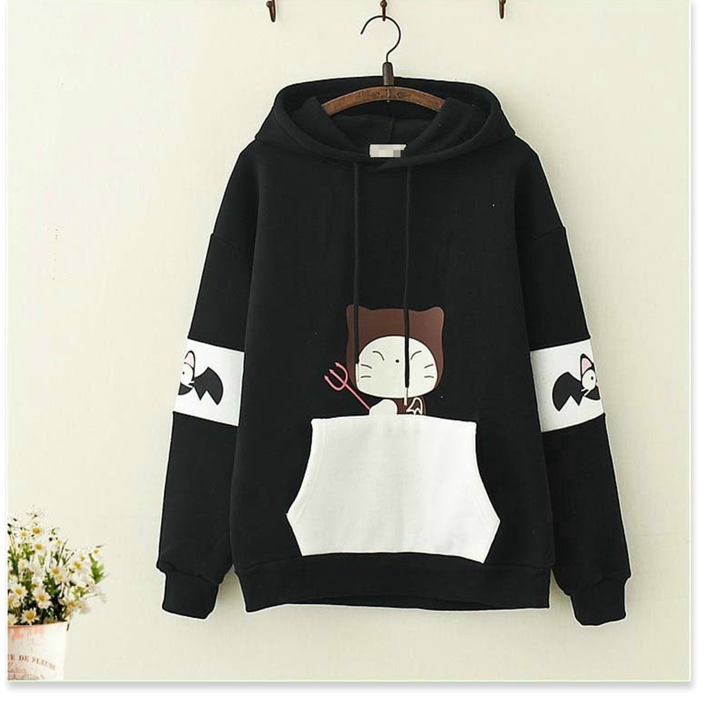 Áo hoodie , áo Hoodie nam nữ Chui Đầu mẫu con mèo dễ thương XMTT