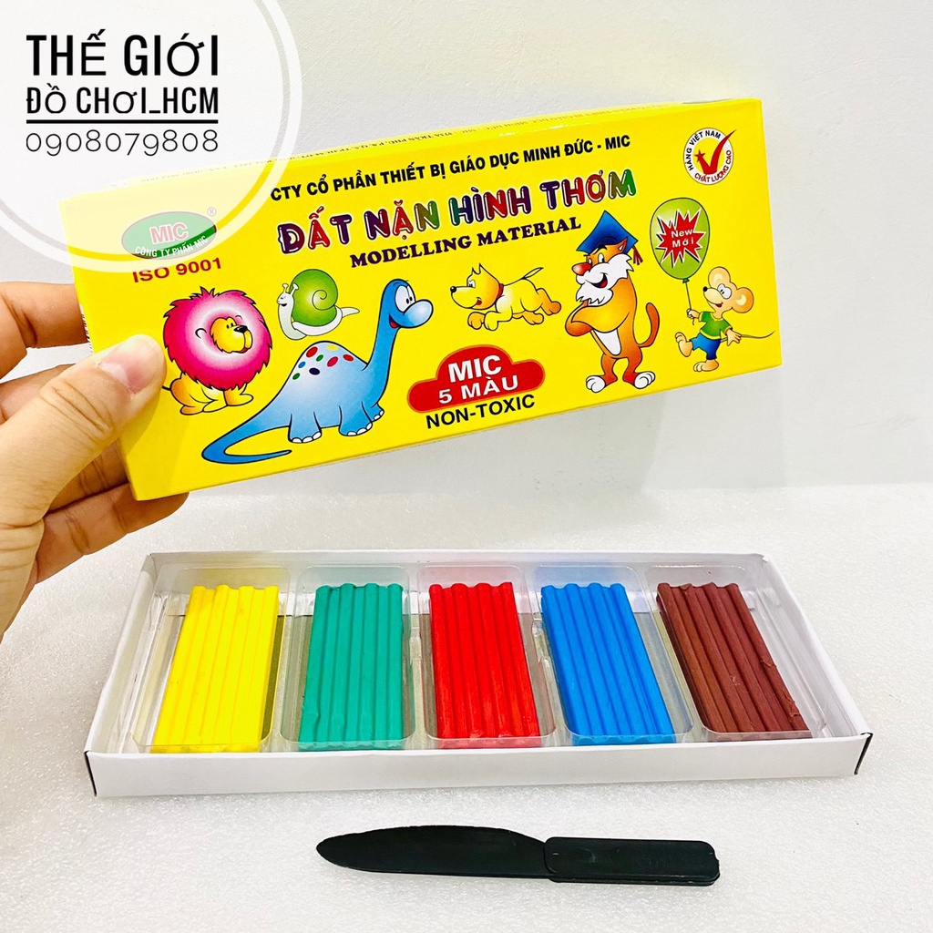 [TRỢ GIÁ-RẺ] Đồ chơi đất nặn hình 5 màu, có mùi thơm dành cho bé thích nặn đất sét, học mĩ thuật