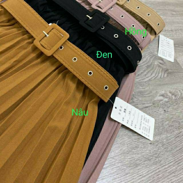 Chân váy nữ chữ a dài xếp ly công sở - Váy dài xếp ly qua gối AMYRA CV008 | BigBuy360 - bigbuy360.vn