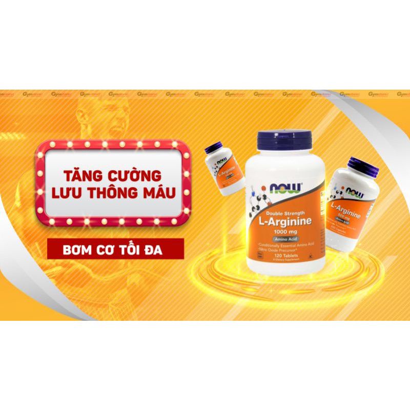 Viên uống bổ sung Now L - Arginine hỗ trợ giải độc gan, tăng cường chức năng sinh lý