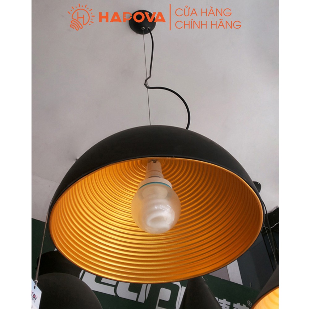 Đèn thả trần 2 lớp hình mũ cối HAPOVA DT 8198 cỡ 300mm