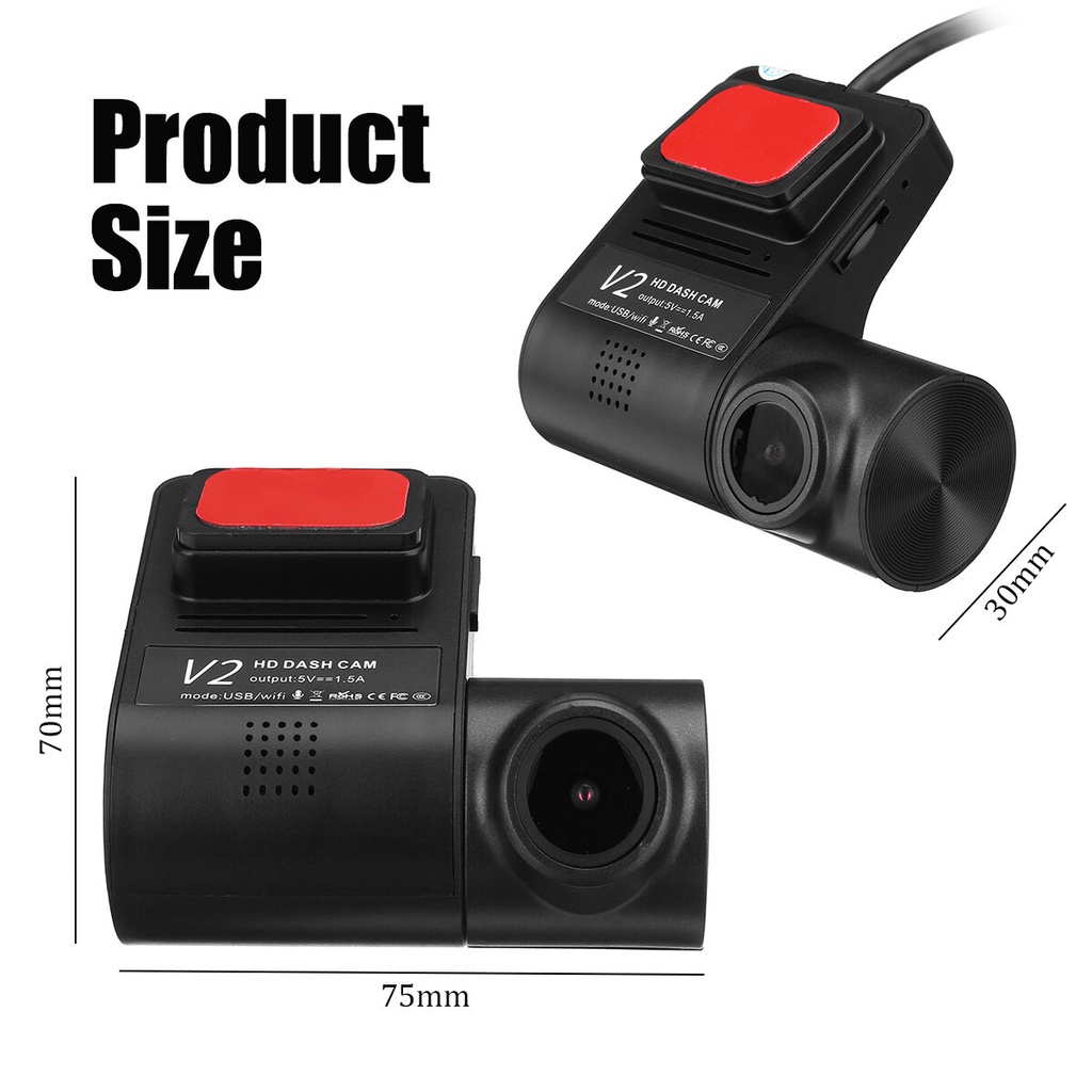 V2 WIFI Camera Hành Trình Màn Hình Android - XEM VIDEO TRÊN ĐIỆN THOẠI | BigBuy360 - bigbuy360.vn