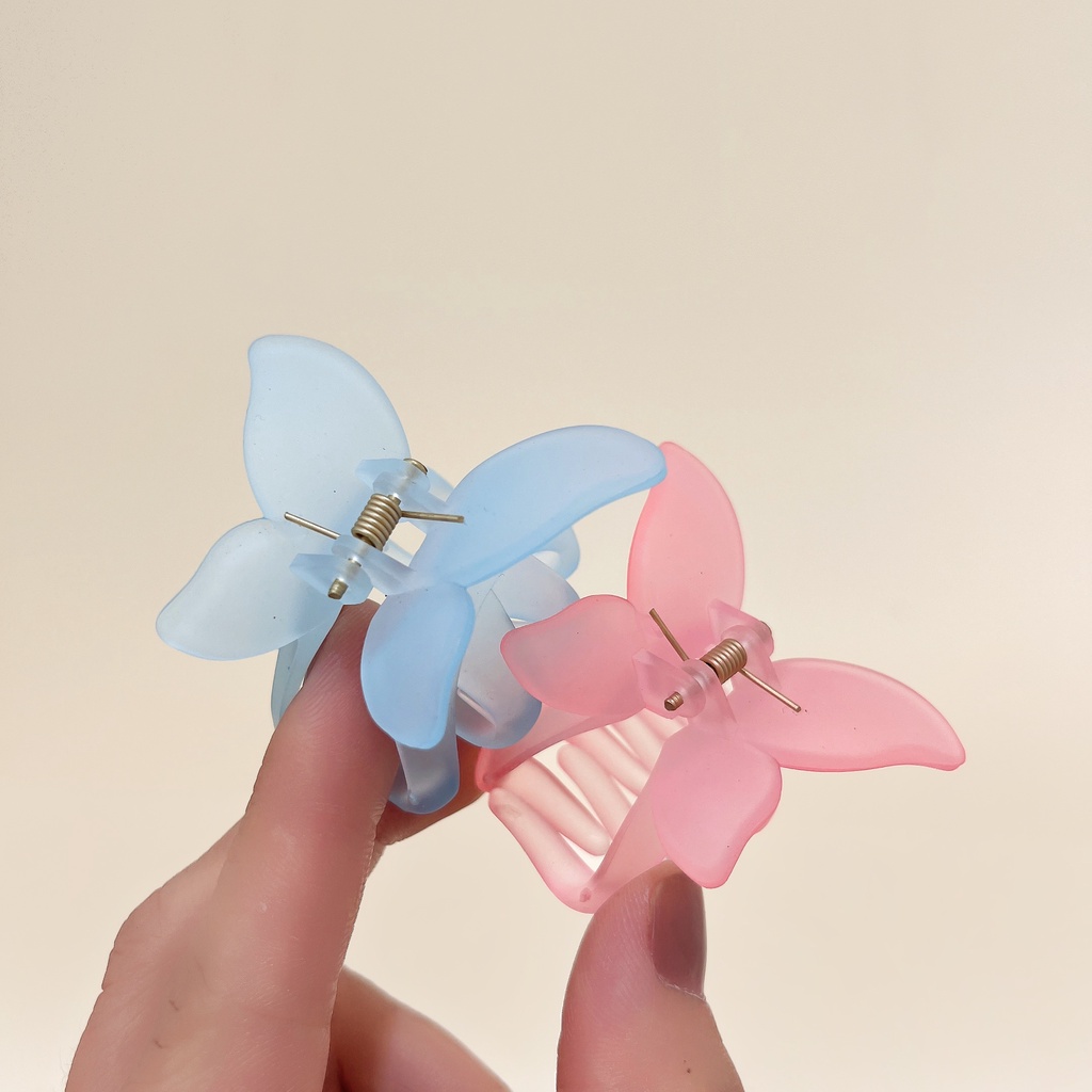 Kẹp Tóc Hình Bướm Trong Suốt Phong Cách Hàn Quốc Dễ Thương