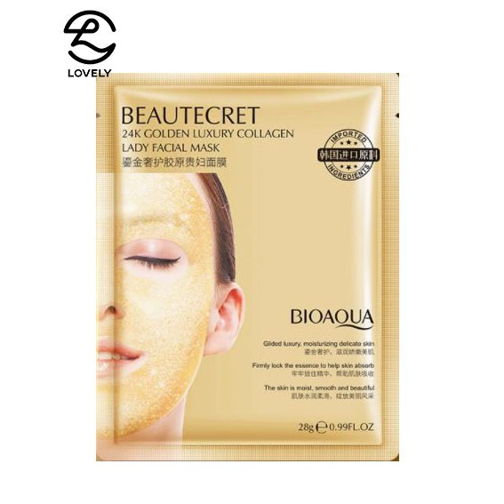 Mặt nạ thủy tinh trong suốt collagen Bioaqua dạng thạch dưỡng da căng bóng, trẻ hoá làm da | BigBuy360 - bigbuy360.vn