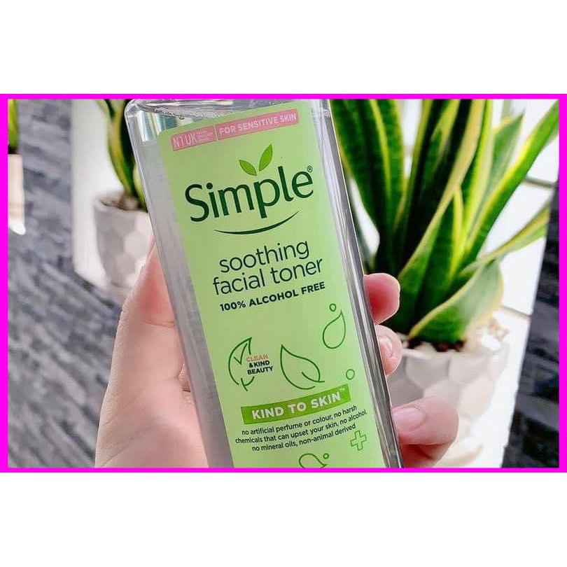 [Toner Simple] [Nước hoa hồng Simple] nằm trong bộ sản phẩm nước hoa hồng toner 200ml