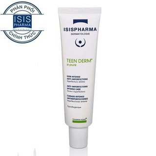Kem ngăn ngừa, giảm mụn trứng cá Teen derm Alpha Pure Isis Pharma 30ml