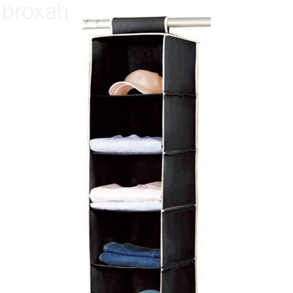 6 Section Shelves Wardrobe Shelf Doorback Hanging Storage Pocket Rack Closet Shoe Organiser broxah