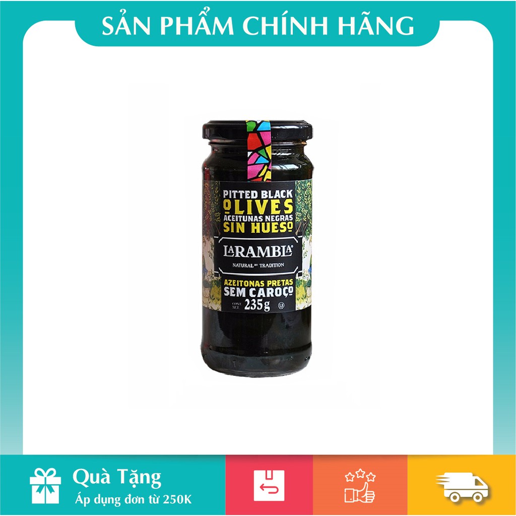 [HÀNG CHÍNH HÃNG] Quả Olive Đen Tách Hạt La Rambla 235gr