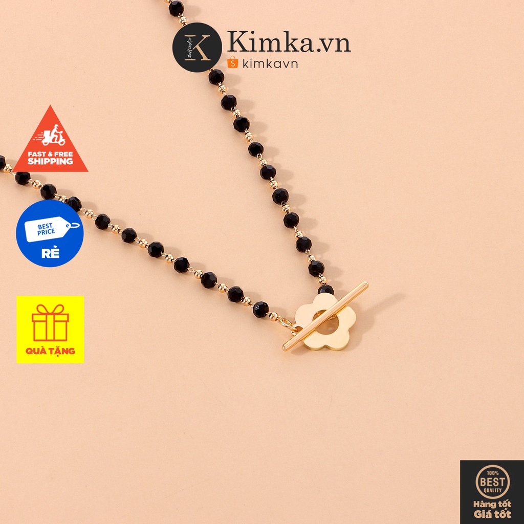 (039) Vòng Cổ Choker Đính Hạt Cườm Nhỏ Bông Hoa Xinh Xắn