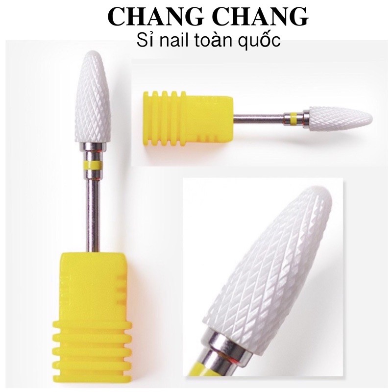 Đầu mài sứ, mài mịn móng tay nail.