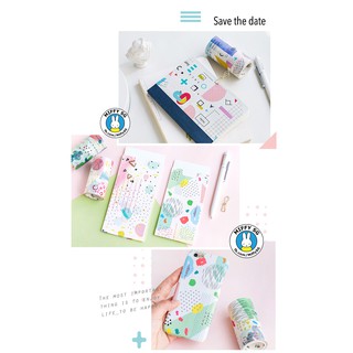 Băng dán Washi tape COLOR SERIES 8cm