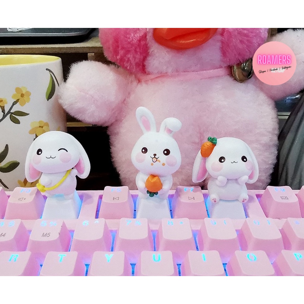 Keycap thỏ đáng yêu lẻ hoạt hình anime keycaps