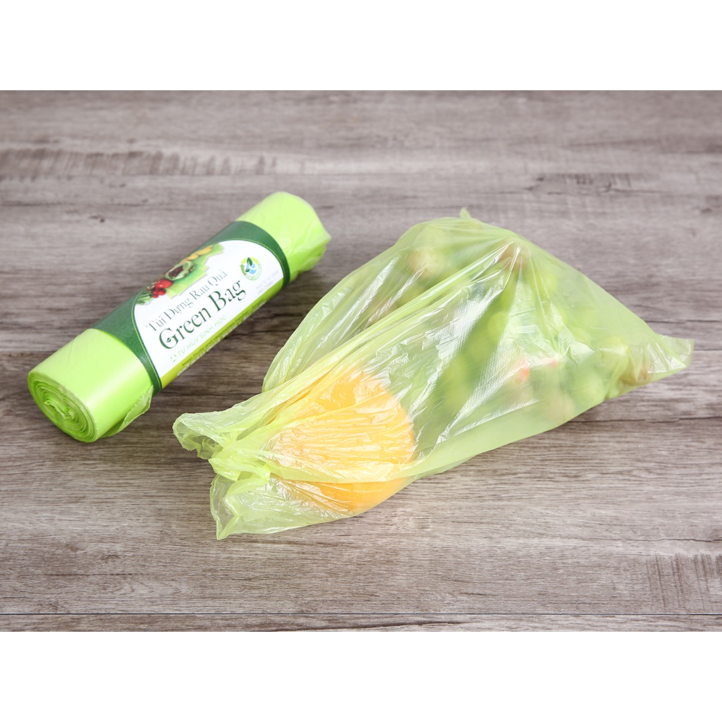 Túi Đựng Thực Phẩm  Tự Hủy Sinh Học Green Bag 20cmx30cm x250 túi Bảo Quản Rau Củ Quả Trong Tủ Lạnh