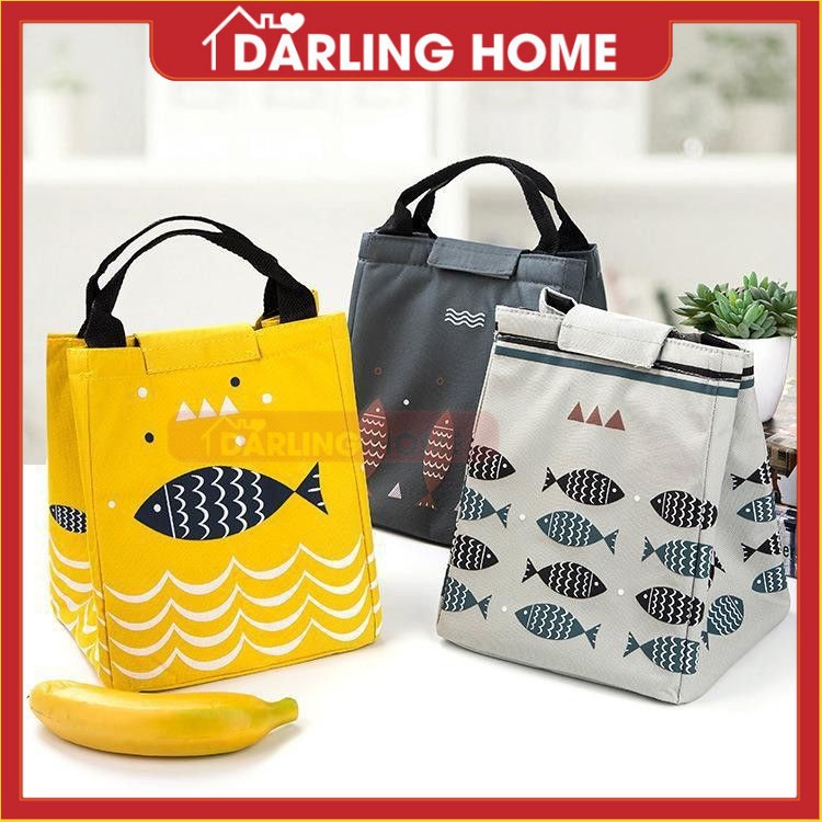 [VIP] Túi Giữ Nhiệt Đựng Thức Ăn Hình Cá Có Quai Cầm Tiện Lợi