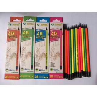 Bút chì 2B Joyko 9999 - 4 màu dạ quang