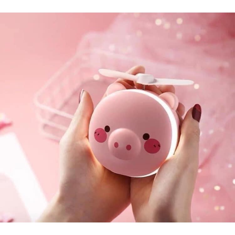 quạt gương heo mini fan
