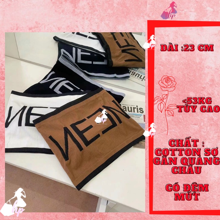 áo croptop ống dệt chữ, áo bra quây ngực chạy viền có mút ngực màu đen trắng kiểu hàn quốc tôn dáng A172