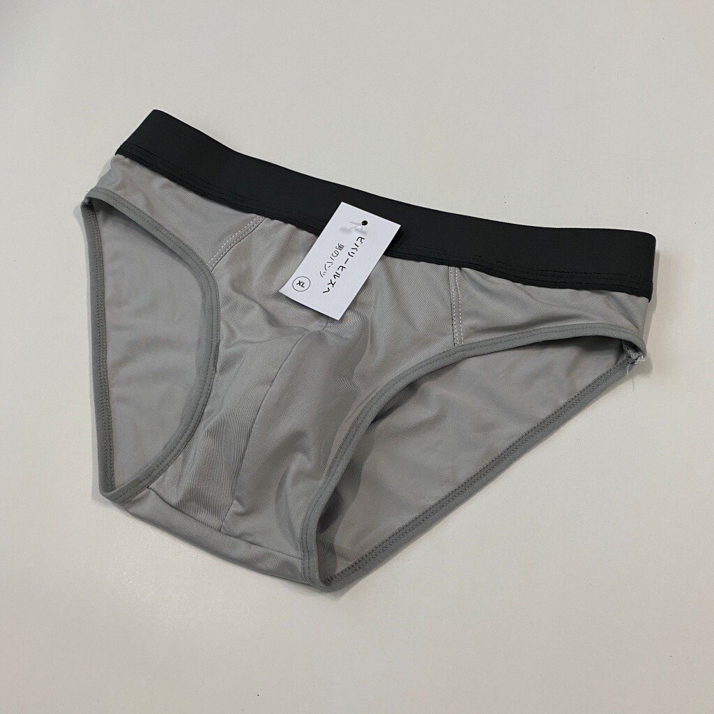 Quần Sịp Nam Cạp Đen Thun Lạnh Cao Cấp, Co Dãn, Thấm Hút Tốt, Lưng Cao, Kháng Khuẩn