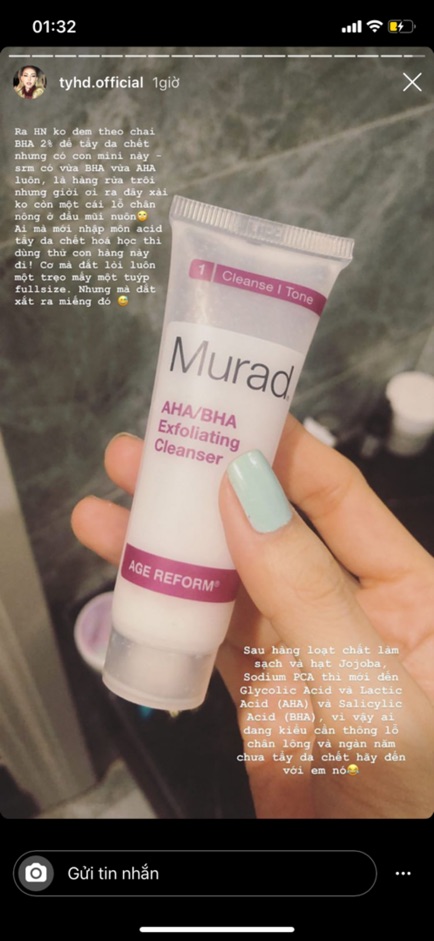 🍇Sữa rửa mặt tẩy da chết Murad AHA/BHA Exfoliating Cleanser Fullsize