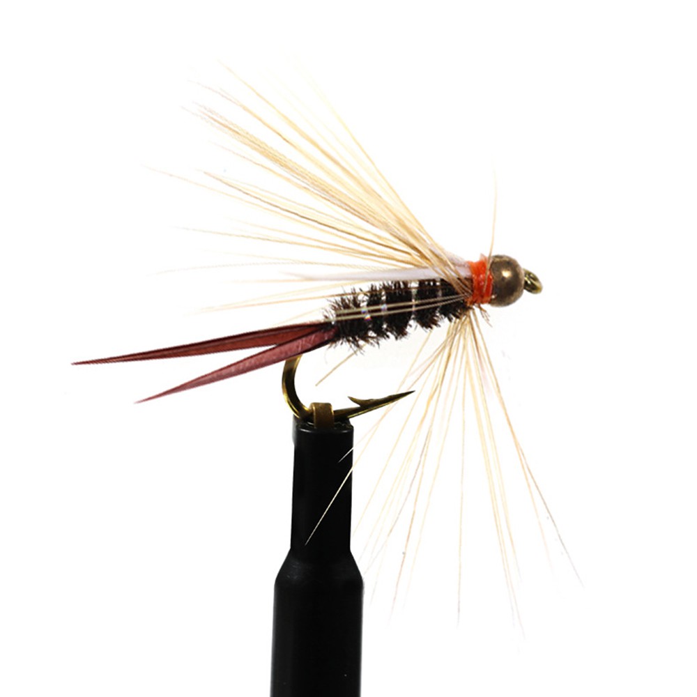 Bộ 5 mồi câu cá nhân tạo hình côn trùng màu ngẫu nhiên có lưỡi câu tiện dụng