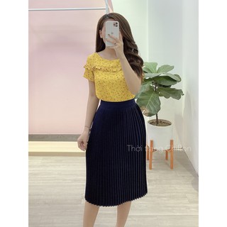 Chiffon_Áo sơ mi hoa bèo ngực