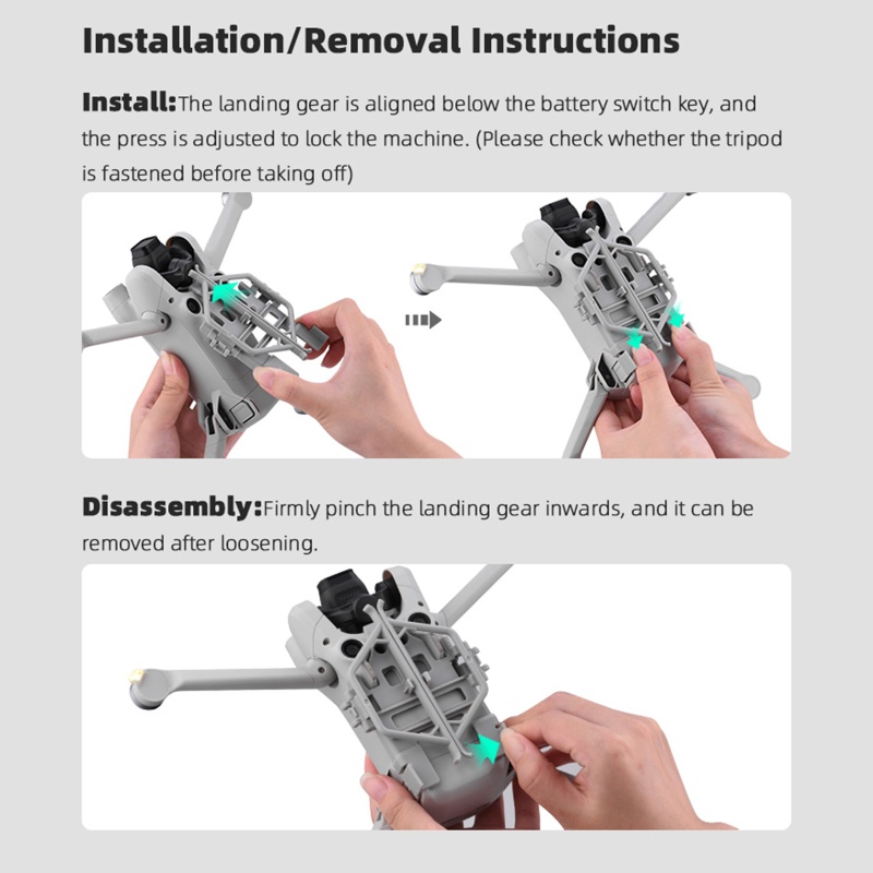 Chân Tiếp Đất Có Thể Gập Lại Cho Mini 3 Pro