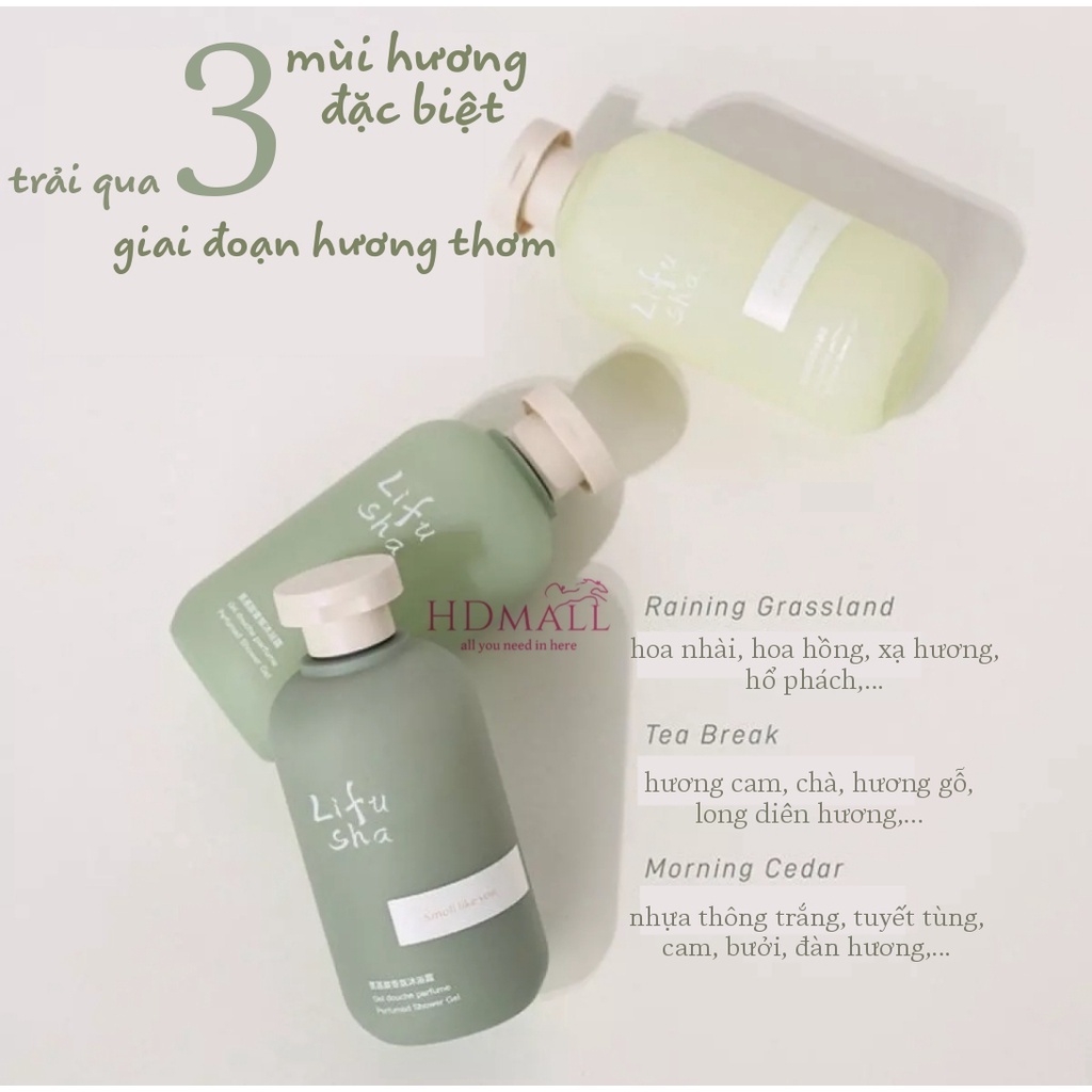 Sữa Tắm Nước Hoa Dưỡng Thể Lifusha, Mùi Hương Đặc Biệt Thư Giãn 300ml | BigBuy360 - bigbuy360.vn