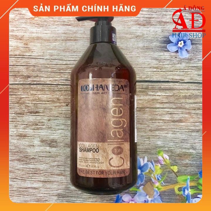 Dầu gội siêu mượt Top Haneda Collagen cho tóc khô hư tổn 500ml