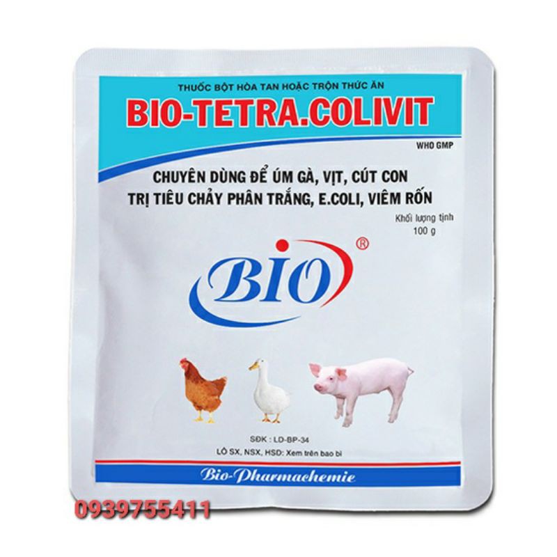 BIO TETRACOLIVIT DÙNG CHO VẬT NUÔI NHỎ