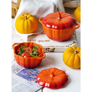 Bát sứ hình quả bí đỏ, tô đựng chè canh hầm: 11.45