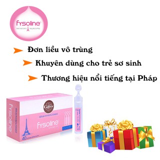 Nước muối sinh lý Fysoline Pháp (Hộp Hồng+Vàng)