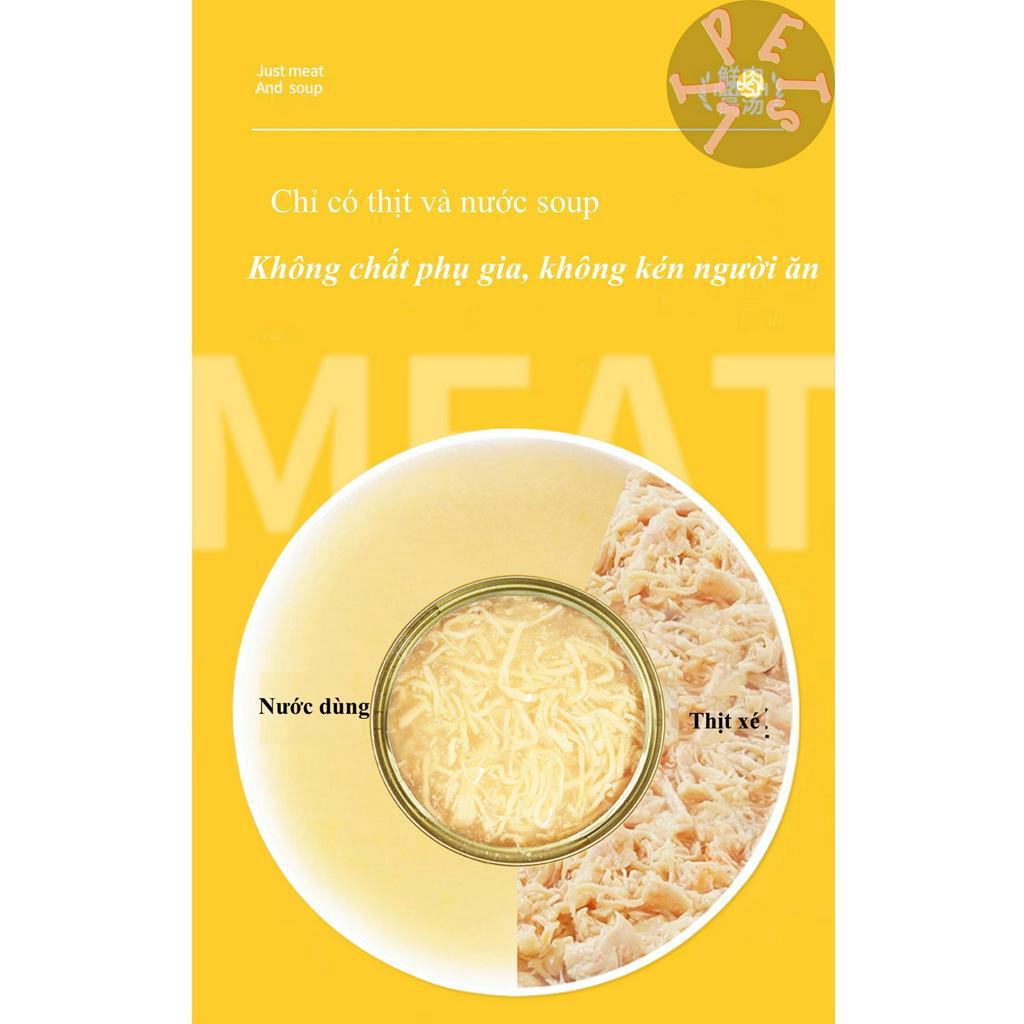 Súp thịt đóng hộp NICE cho mèo con 85gr nguyên chất tăng độ béo- BAO BÌ MỚI