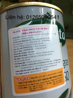 Olive trái đen tách hạt