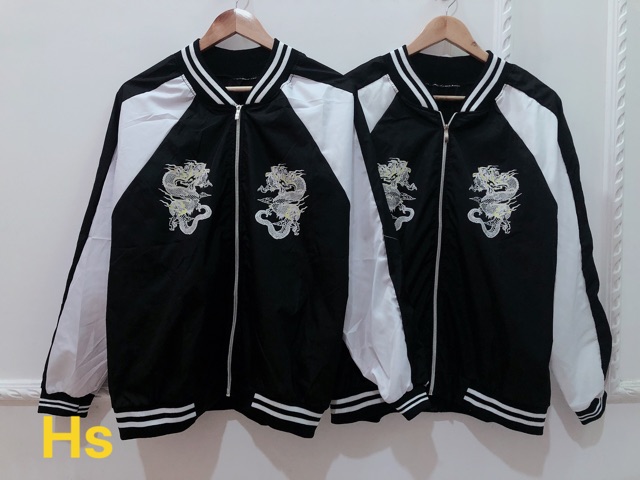 Unisex Áo Khoác Nam Nữ Đẹp Bomber Jacket Dragon Ball Nhẹ Bền (Áo Rồng)