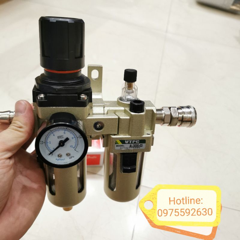 Lọc nước máy nén khí CAL3000 và khớp nối inox TPVC