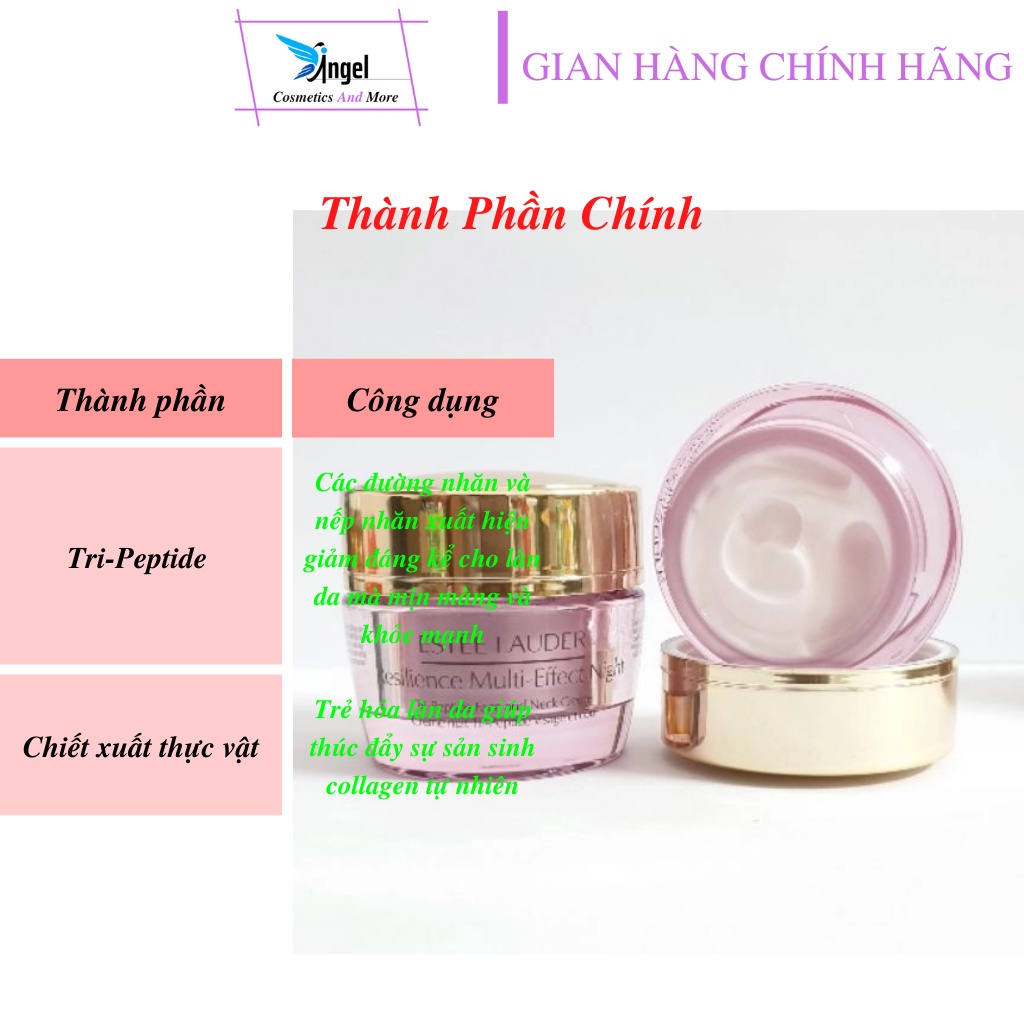 Kem dưỡng nâng cơ săn chắc ban đêm da mặt và cổ  Estee Lauder Resilience dưỡng da chuyên sâu 15ml