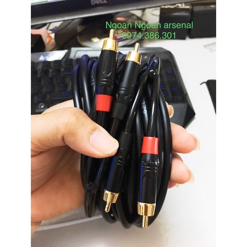 Dây tín hiệu hoa sen av rca av2 chống nhiễu chống ù chất lượng. Báo giá 1 dây