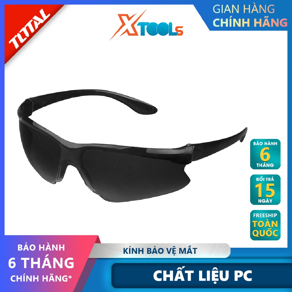 Kính bảo hộ lao động TOTAL TSP305  kính đen bảo vệ thợ hàn chất liệu nhựa dẻo có độ bền cao, thiết kế ôm trọn,bảo vệ mắt